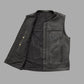 Multi Zipper Leather Vest - Customizable