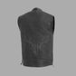 Multi Zipper Leather Vest - Customizable