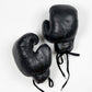 Retro Vintage Black Heavy Leather Boxing Gloves - Personalizable