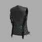 Womens Black Leather Motorcycle Club Fringed Vest