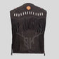 Western Leather Fringe Cowboy Vest - Chocolate Brown